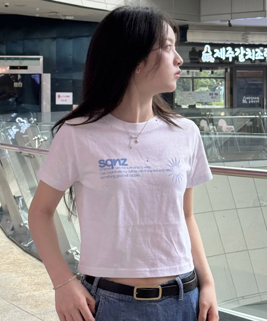 WEB限定 / レディースシンプルロゴピチT / sqnz logo babe tee