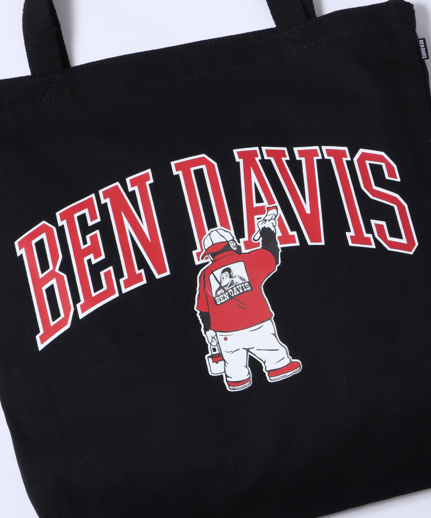 【BEN DAVIS(ベンデイビス)】COLLEGE PRINT TOTE BAG / カレッジプリント トートバッグ 【再入荷】