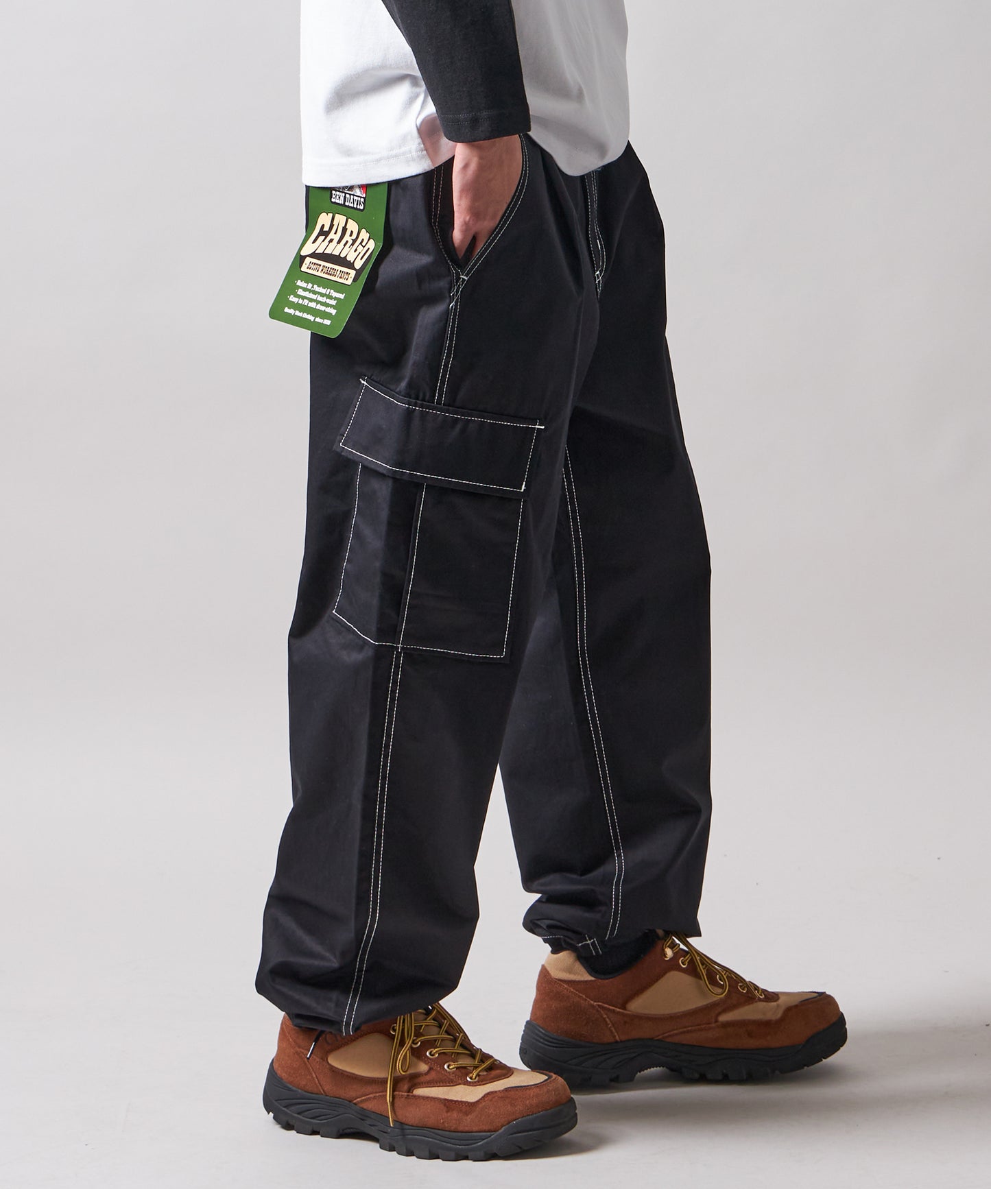 【BEN DAVIS(ベン デイビス)】BEN'S ACTIVE CARGO PANTS / ベンズ アクティブ カーゴパンツ ブラック