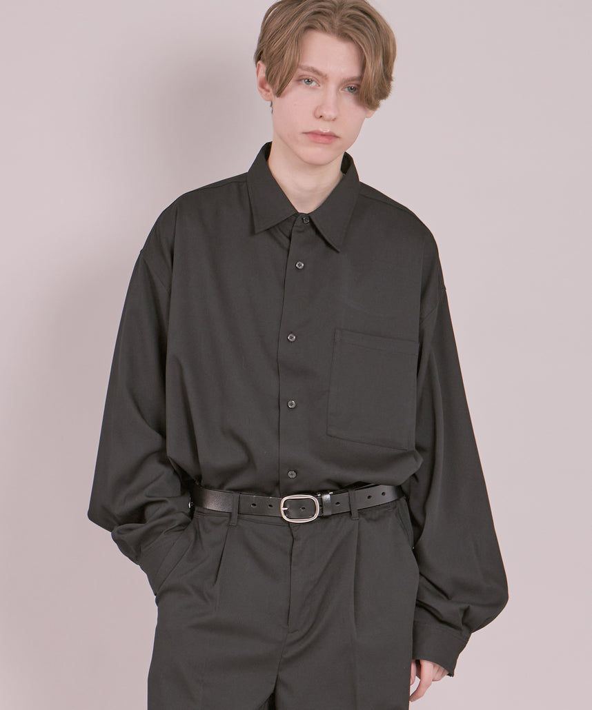 FFEIN/フェイン】TR BALLOON SLEEVE L/S REGULAR COLLAR SHIRT / TR