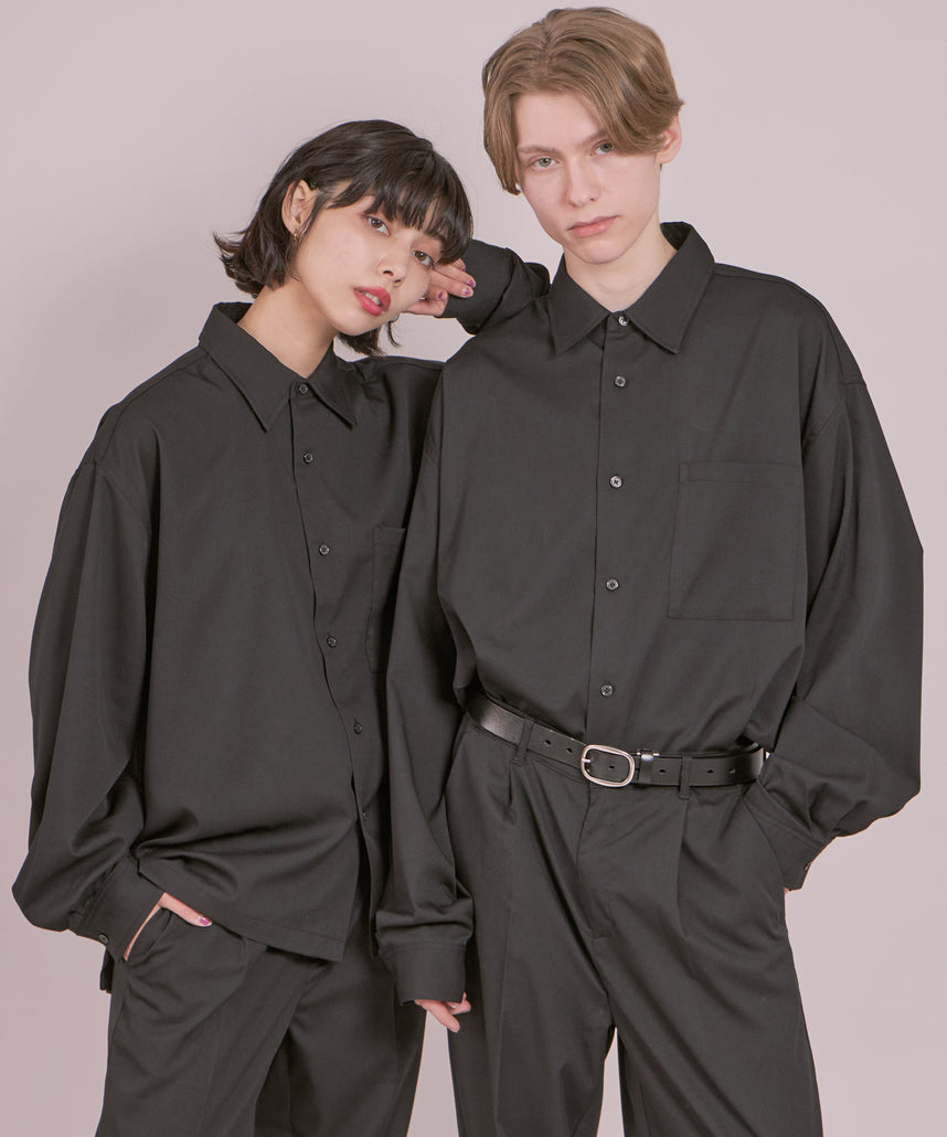 FFEIN/フェイン】TR BALLOON SLEEVE L/S REGULAR COLLAR SHIRT / TR