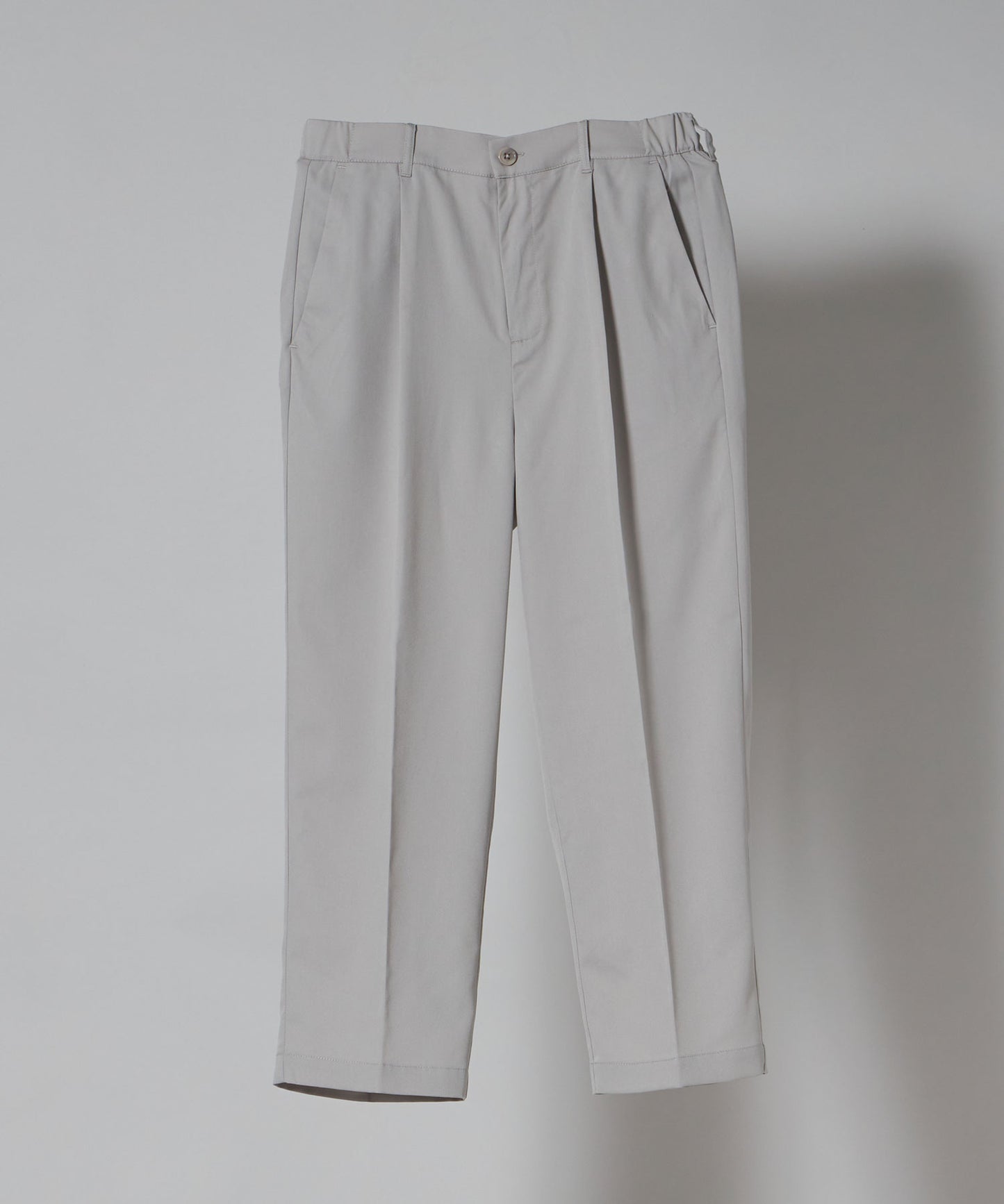 【FFEIN(フェイン)】TR SIDE GATHER ANKLE PANTS / TR サイドギャザー アンクルスラックス ライトグレー