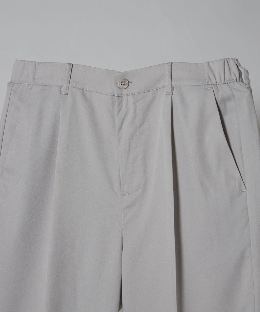 【FFEIN(フェイン)】TR SIDE GATHER ANKLE PANTS / TR サイドギャザー アンクルスラックス ライトグレー