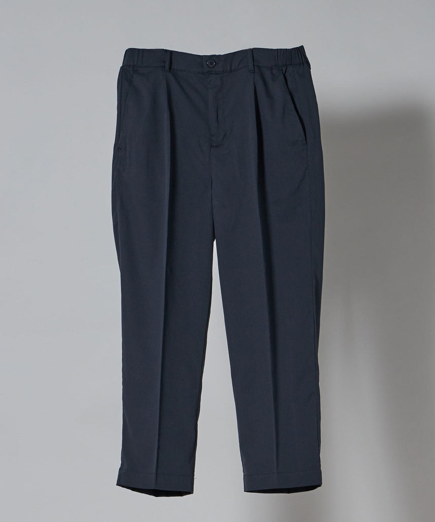 TR SIDE GATHER ANKLE PANTS / TR サイドギャザー アンクルスラックス チャコール
