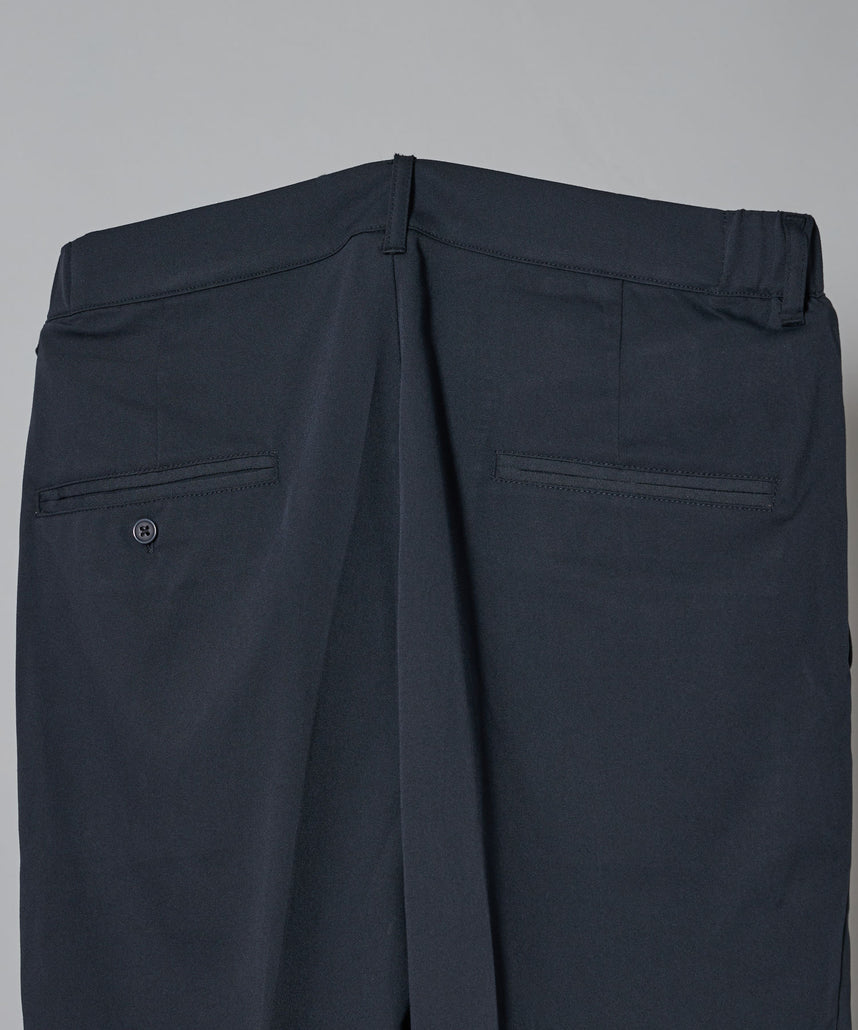 【FFEIN(フェイン)】TR SIDE GATHER ANKLE PANTS / TR サイドギャザー アンクルスラックス チャコール