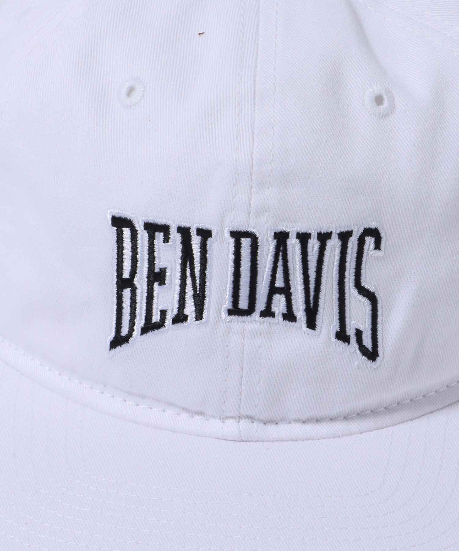 【BEN DAVIS(ベン デイビス)】EMBROIDERY 6-PANEL CAP / ６パネルキャップ ホワイト