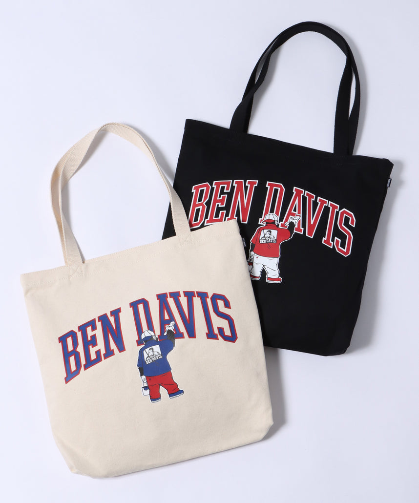 【BEN DAVIS(ベンデイビス)】COLLEGE PRINT TOTE BAG / カレッジプリント トートバッグ 【再入荷】