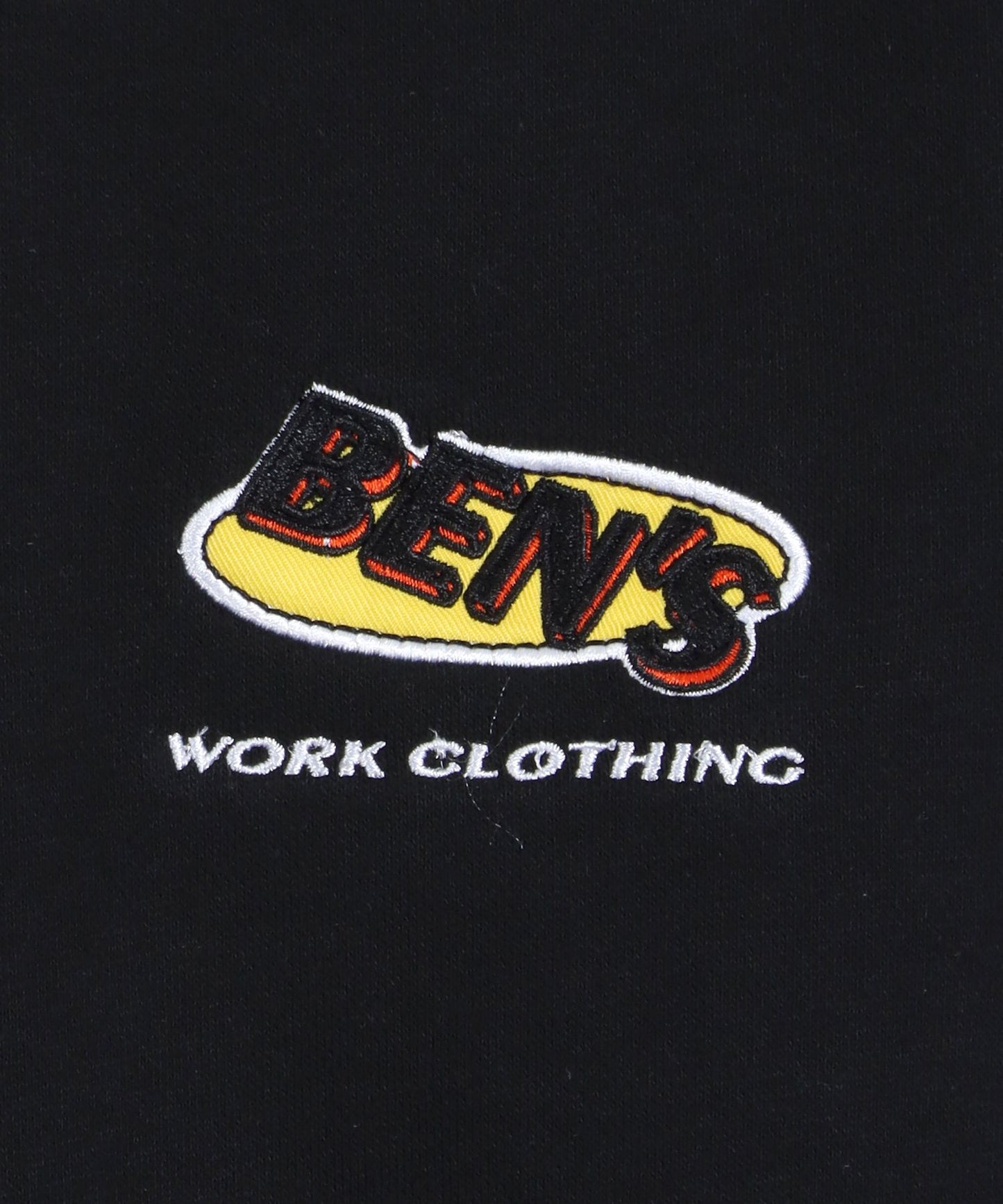 【BEN DAVIS(ベンデイビス)】CHAMPIONSHIP PATCHED CREW NECK SWEAT / 袖ワッペン 刺繍 古着風 クルーネック スウェット ブラック