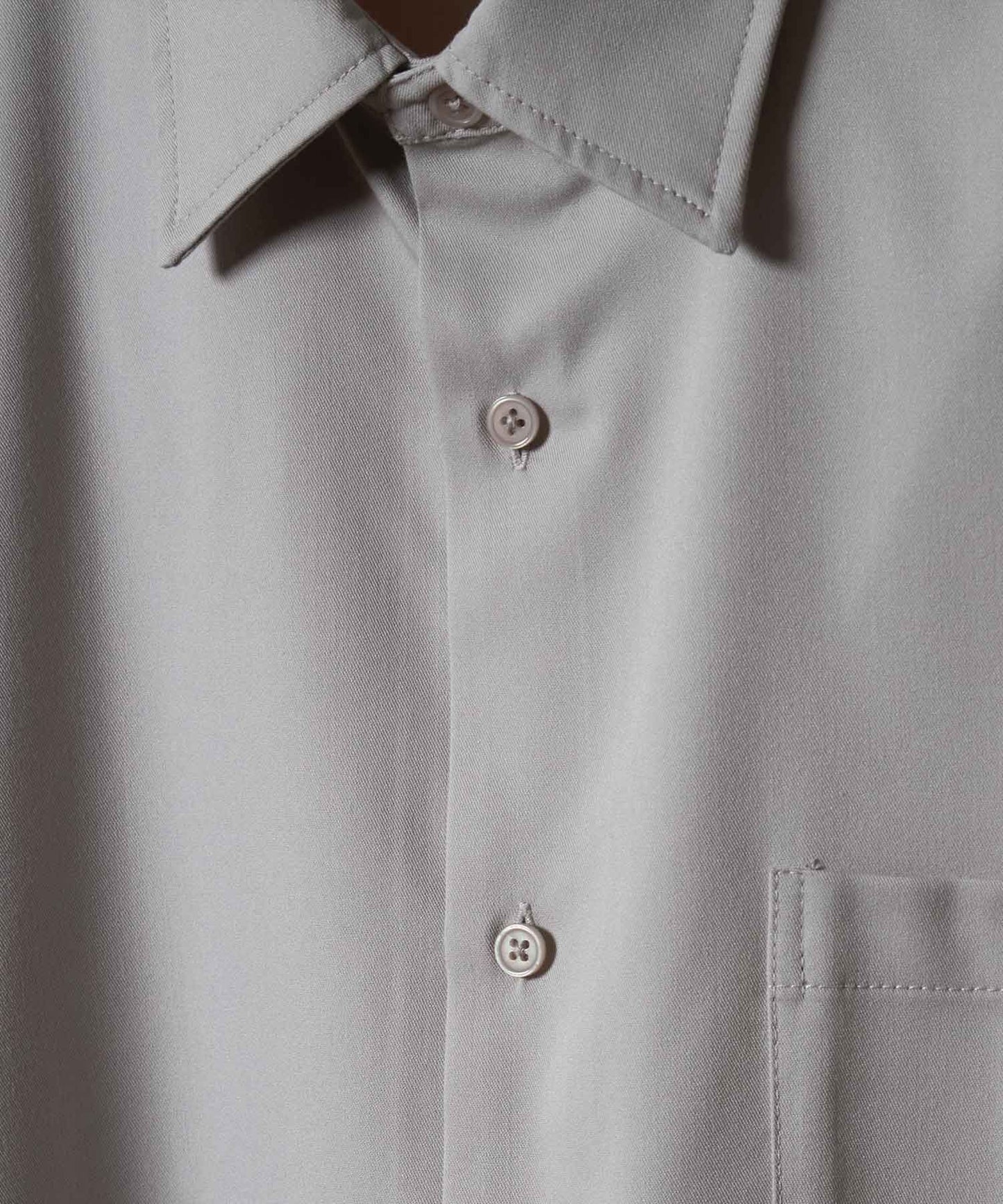 TR BALLOON SLEEVE L/S REGULAR COLLAR SHIRT / TR バルーンスリーブ 長袖 レギュラーカラー シャツ ライトグレー