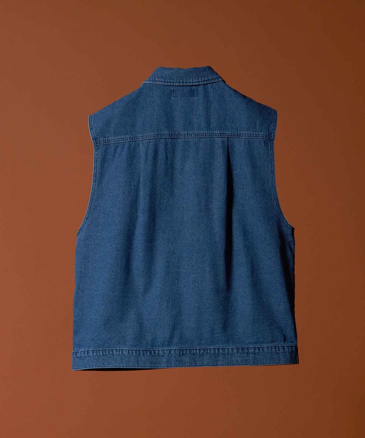【FFEIN(フェイン)】DENIM VEST / ケミカルウォッシュ オーバーサイズ デニム ベスト ネイビー