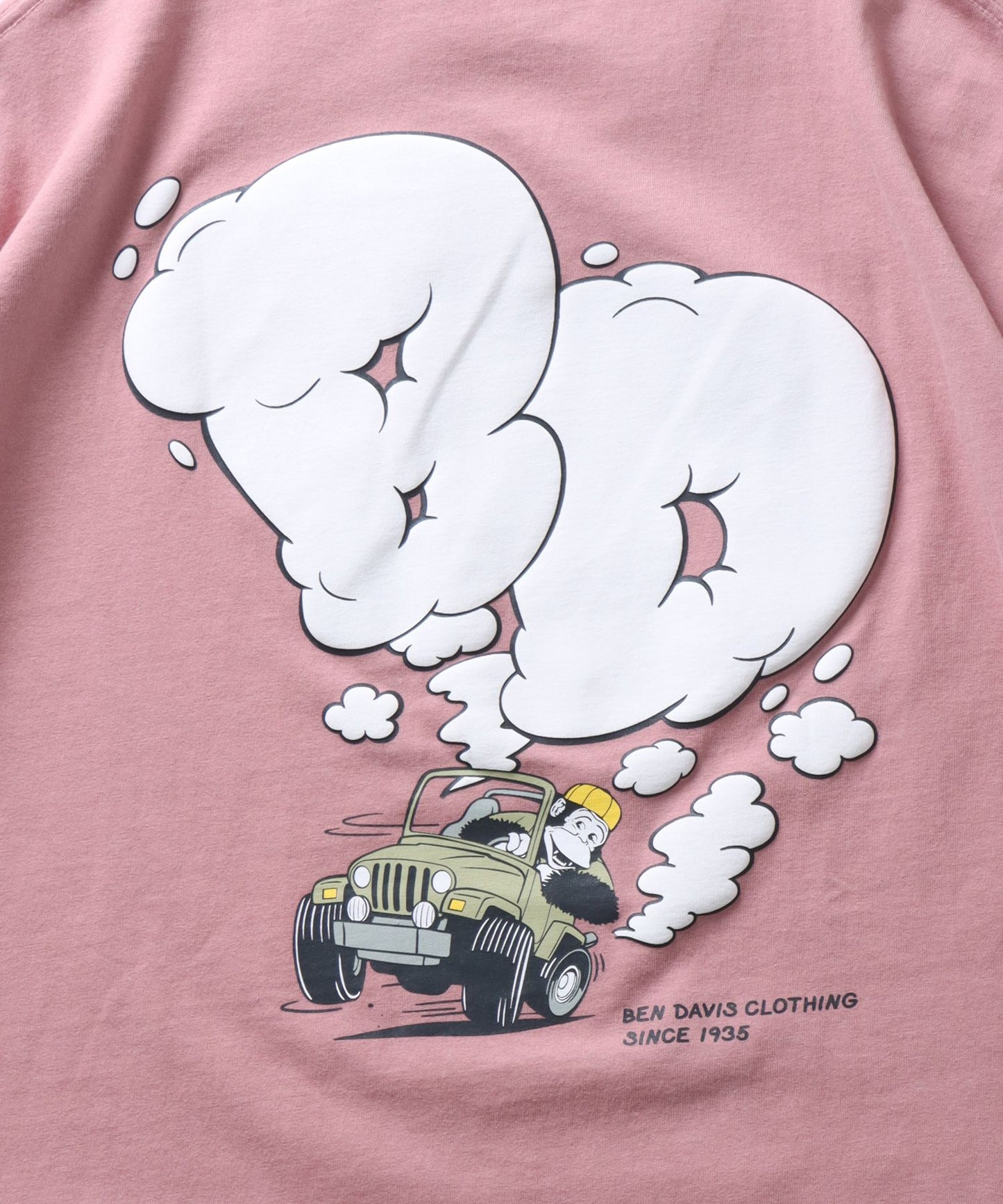 SMOKING 4WD TEE / スモーキング プリント Tシャツ ピンク