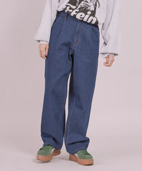 【FFEIN(フェイン)】WIDE DENIM PANTS / ワイド デニム パンツ ブルー