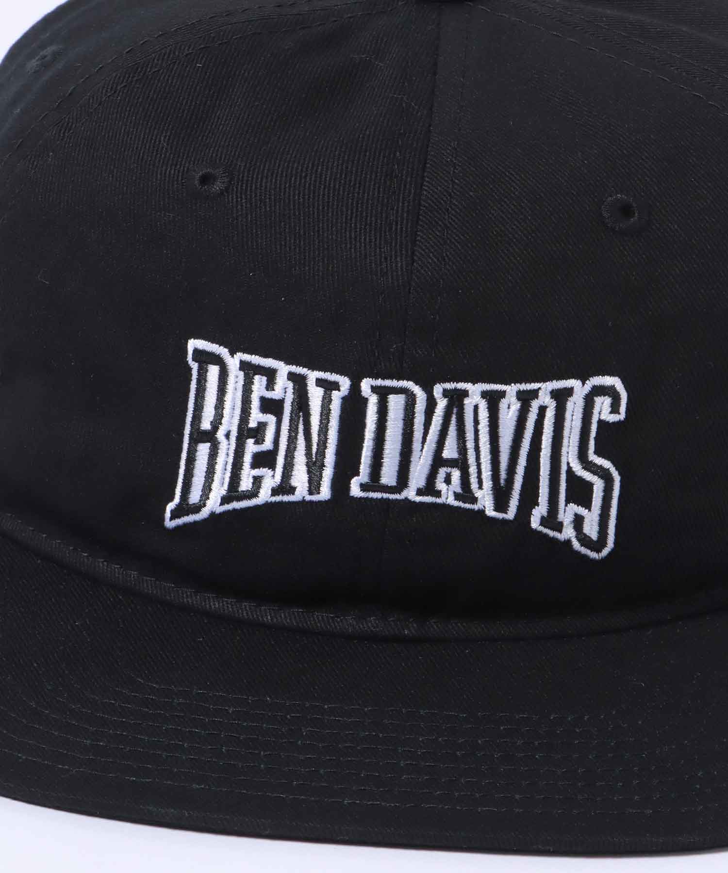 【BEN DAVIS(ベン デイビス)】EMBROIDERY 6-PANEL CAP / ６パネルキャップ ブラック
